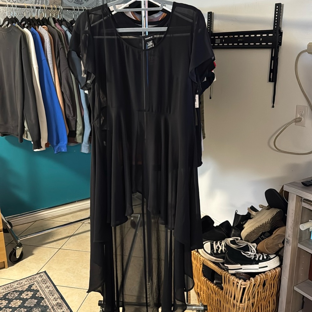Torrid high low sheer cover up